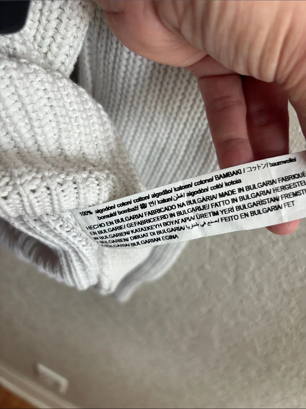 Zara Cream Ribbed Turtleneck Sweater